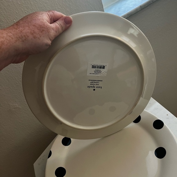 Kate Spade Deco dot set of 4 dinner plates - Picture 2 of 3
